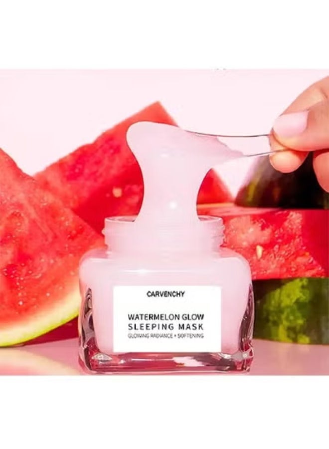 CARVENCHY Watermelon Glow Sleeping Mask, Watermelon Overnight Face Masks Skincare, with AHA, Hyaluronic Acid, Niacinamide - Anti Aging Face Cream for Smooth, Glowing (50ml) - Image 3